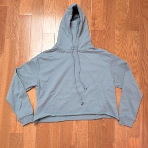 Lev apparel teal crop sweatshirt large